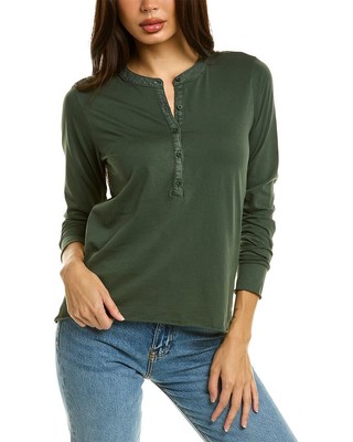

Женский топ Bella Dahl Henley, Dkfordark forest