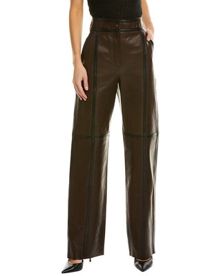 Ferragamo Two-Tone Leather Pant Womens  38