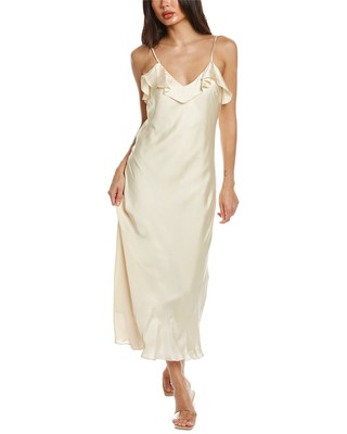 

Женское платье макси с рюшами Lucy Paris Sienna, Желтый