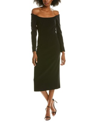 

Платье с открытыми плечами Carolina Herrera, черное, женское, Черный