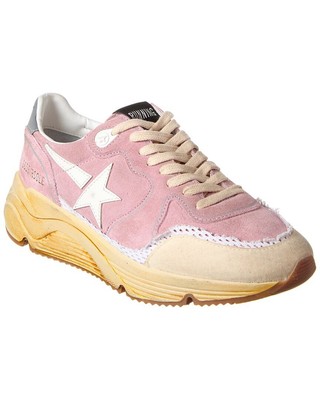 

Женские замшевые кроссовки Golden Goose Running Sole, Antique pink/white/silve, NA