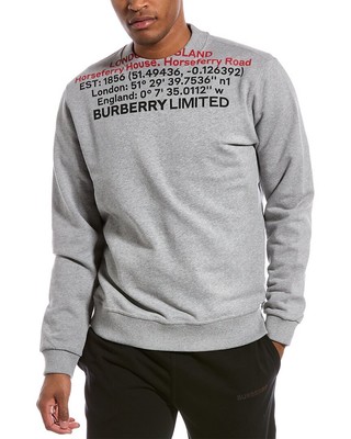 

Burberry Свитер с круглым вырезом Мужской Серый, Grey