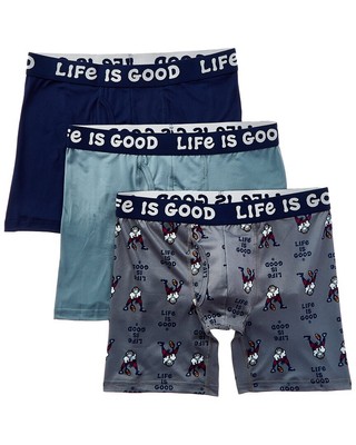 

Мужские супермягкие боксеры Life Is Good, 3 шт., Ассорти, NA