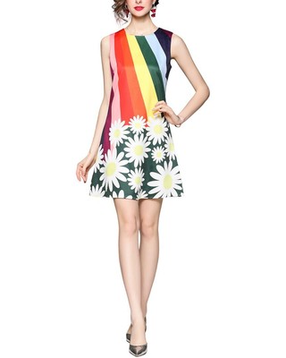 

Мини-платье Kaimilan женское, Multicolor print