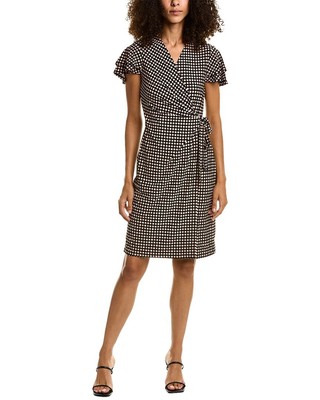 

Женское платье с развевающимися рукавами Anne Klein, Черный