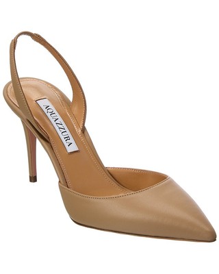 

Aquazzura So Nude 85 Женские кожаные туфли с пяткой на пятке, коричневые, Коричневый, NA