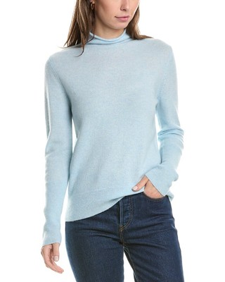 Кашемировый свитер Forte Cashmere с приталенным воротом, женский синий M