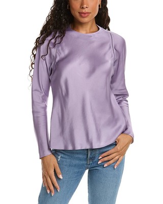

Женская блузка Lafayette 148 New York с вырезом на спине, Фиолетовый