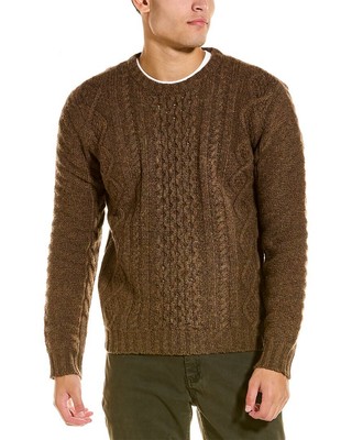 

Мужской шерстяной свитер с круглым вырезом Loft 604 Fisherman Pattern, Коричневый