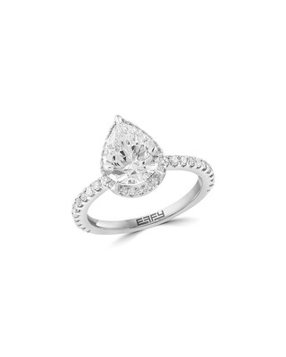 Pre-owned Effy Fine Jewelry 14k 2.44 Ct. Tw. Lab-grown Diamond Ring Women's 7 In White