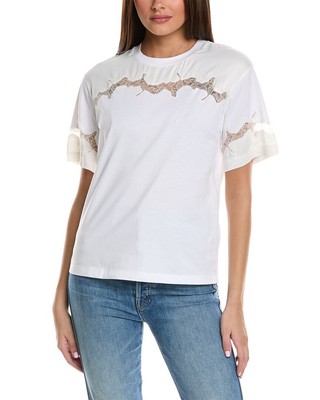 3.1 Кружевная футболка Phillip Lim Женская белая Xs