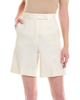 

Короткие женские полушерстяные шорты Max Mara Bray, Белый, NA