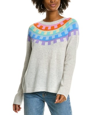 

Женский кашемировый свитер Alashan Rainbow Fairisle, Grey