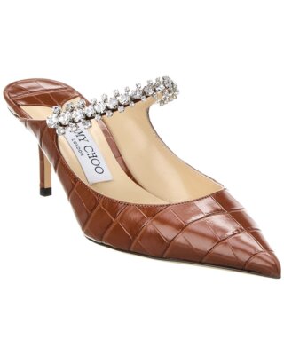 Женские туфли-лодочки из крокодиловой кожи с тиснением Jimmy Choo Bing 65