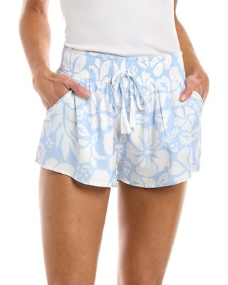

Женские гавайские короткие шорты Ocean Drive, Summer blue retro print, NA