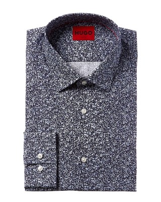 

Boss Hugo Boss Slim Fit Классическая Рубашка Мужская Синяя 17,5, Синий, NA