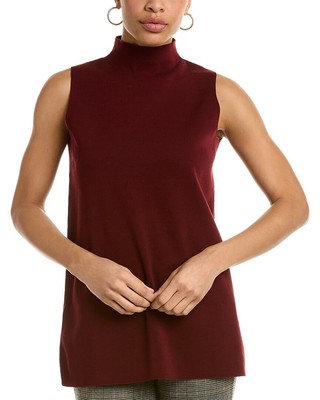 

Женская майка Lafayette 148 New York с воротником-стойкой, Claret