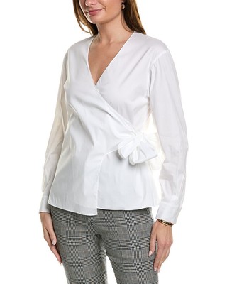 Женская блузка с запахом Lafayette 148 New York Wrap