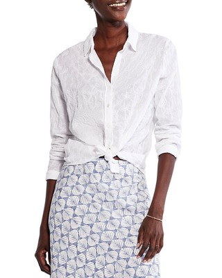 Женская небесная рубашка с вышивкой Nic+Zoe