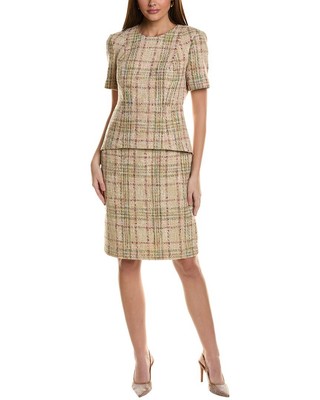 Женское позолоченное платье-футляр St. John