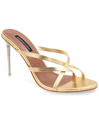 

Женские кожаные сандалии Bcbgmaxazria Davey, Золотой, NA
