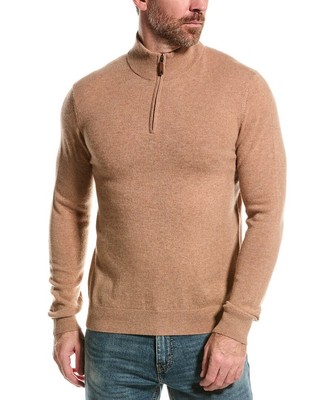 Мужской кашемировый свитер Alashan Cashmere на молнии 1/4, коричневый S