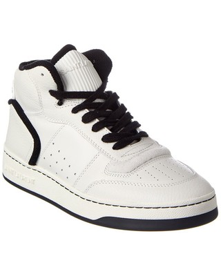 

Кожаные высокие кеды Saint Laurent Sl/80 женские, Белый, NA