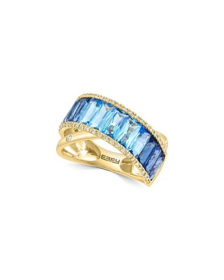 Effy Fine Jewelry Кольцо с бриллиантами и драгоценными камнями 14 Карат 4,38 Карата Женское 7