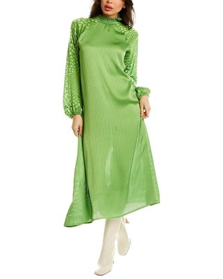 

Женское струящееся платье миди Høst - Vår зеленого цвета размера, Зеленый