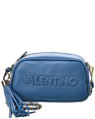 Valentino By Mario Valentino Bella Женское кроссбоди из тисненой кожи синего цвета