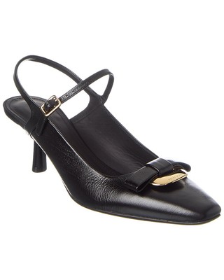 Женские кожаные туфли-лодочки на ремешке Ferragamo Ophelia, черный 6.5