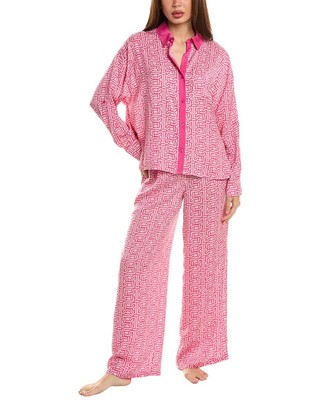 Dkny 2шт Комплект негабаритных топов и брюк Женский Розовый M