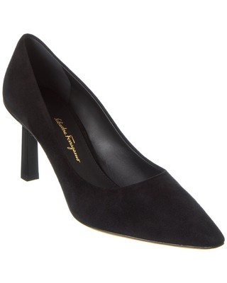 

Женские замшевые туфли Ferragamo Justina, Черный, NA