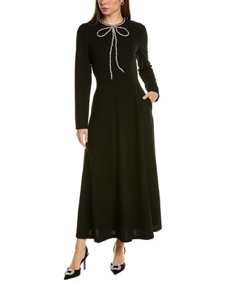 Женское миди-платье O.P.T Saloni черного цвета Xs