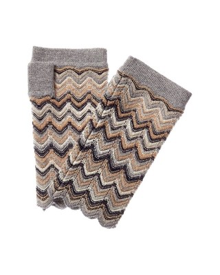 Forte Cashmere Zigzag Кашемировые перчатки для текстовых сообщений женские, коричневые