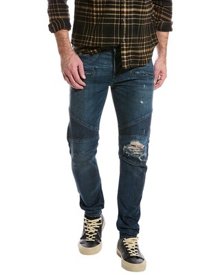 

Джинсы Hudson The Blinder V2 Destructed Oil Skinny Biker Мужские джинсы синие, Синий, NA