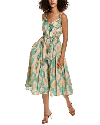 

Платье миди Ulla Johnson Valentina женское зеленое, Зеленый