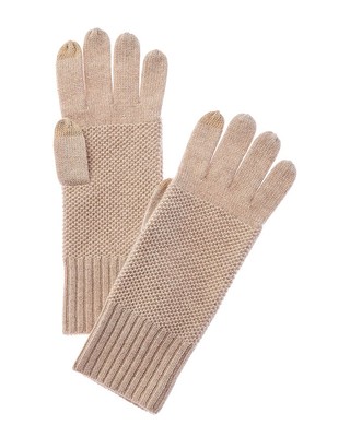 Перчатки из текстурированного кашемира Forte Cashmere Lux Женские зеленые