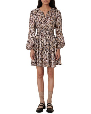 

Платье Maje Ribbia женское, Qanimal lurex black camel