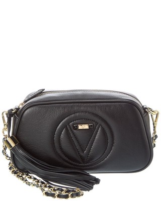 Valentino By Mario Valentino Bella Фирменное кожаное женское кроссбоди черного цвета