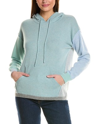 Коллаборация Kayla Colorblocked Кашемировая толстовка с капюшоном женская синего цвета S