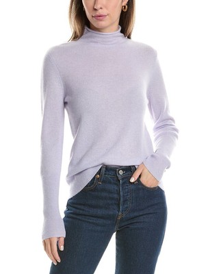 Кашемировый свитер Forte Cashmere с приталенным воротом, женский фиолетовый L