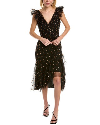 

Женское платье миди Temperley London Fortuna, черное, Черный
