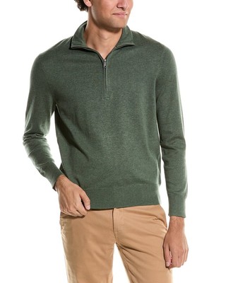 Пуловер Brooks Brothers Swift на 1/2 молнии мужской зеленый S