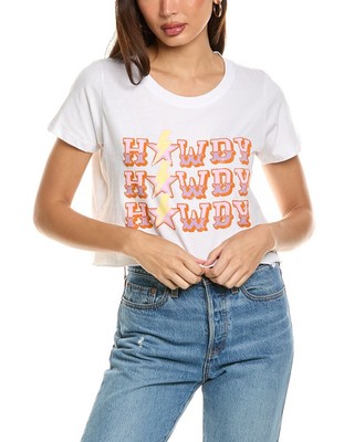 Prince Peter Howdy Repeat Crop Top Womens White Xs
