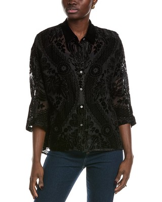 Vince Camuto Velvet Burnout Blouse Womens