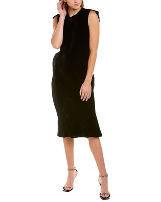 

Helmut Lang бархатное женское платье-комбинация из смесового шелка, Черный