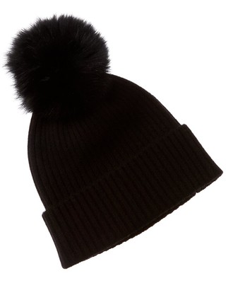 Женская черная кашемировая шляпа в рубчик Hannah Rose