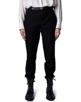 

Женские брюки Zadig - Voltaire Pomelo из смеси шерсти и кашемира, Noir, NA