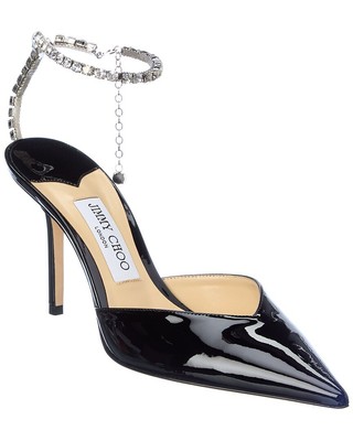 Jimmy Choo Saeda 85 Женские лакированные туфли черные 39